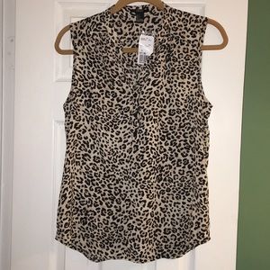 Forever 21 sleeveless sheer blouse